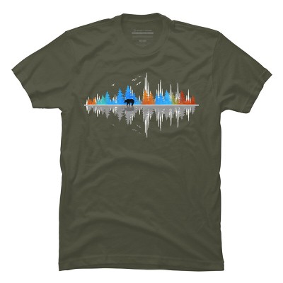 Men's Design By Humans Sounds of Nature Color Tree Notes By NomAdartStudio T-Shirt