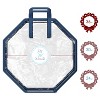 Hearth & Harbor 2 Pack Wreath Storage Container - Clear Christmas Wreath Storage Bag with Dual Zipper and Handles - 4 of 4