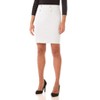 Rekucci Women's Pull-On Stretch Knit Pencil Skirt with Chic Button Detail - 2 of 3