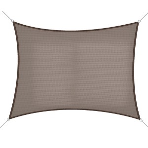 Aghana Digitals Gray Outdoor Sun Shade Sail Canopy with High-Density Polyethylene Fabric, D-Rings & - 1 of 4