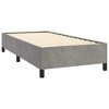 vidaXL Twin XL Bed Frame, Velvet Upholstered Platform Bed Frame, Light Gray, No Mattress - 4 of 4