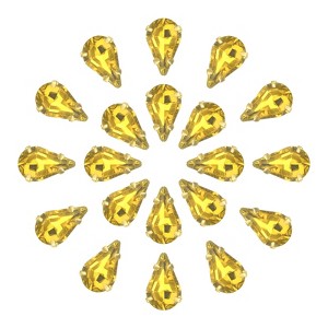 Unique Bargains Glass Craft Embellishments Flat Back Four Claws Teardrop Gems 20 Pcs - 1 of 4