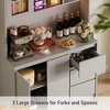 71" Tall Kitchen Pantry Cabinet with Adjustable Shelves, Microwave Space & Charging Station - 4 of 4