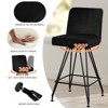 Bekrvio 26" Swivel Counter Height Bar Stools with Back-Faux Leather/Velvet Upholstered, V-Shaped Metal Legs-Modern Counter Stools for Kitchen Island - 2 of 4