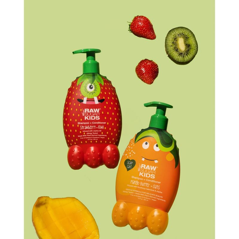 Raw Sugar 2-in-1 Shampoo &#38; Conditioner for Kids - Mango Butter + Oats - 12 fl oz, 4 of 9
