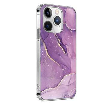 SaharaCase MagSafe Phone Case for iPhone 15 Pro Shock Absorbing Purple Marble (CP00461)