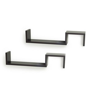 (Set of 2) 22.5" x 4.7" Floating Wall Shelving Set - Danya B. - 1 of 4