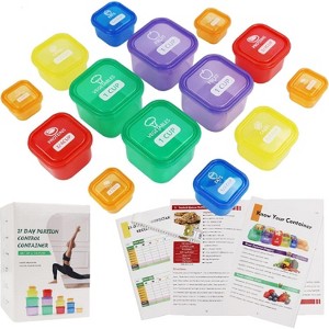 14-PC 21-Day Portion Control Container Kit with Guide, BPA Free for Weight Loss - 1 of 4