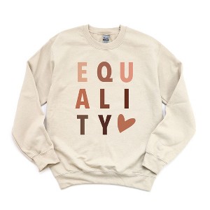 Simply Sage Market Women's Graphic Sweatshirt Equality Heart - 1 of 3