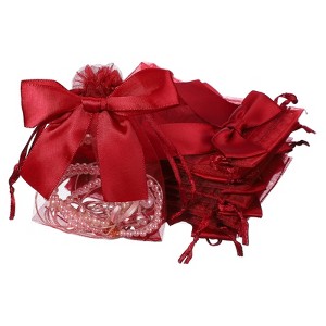 Unique Bargains Drawstring Jewelry Candy Candle Wrap Organza Bow Gift Bags 20 Pcs - 1 of 4