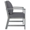 vidaXL Patio Chairs 2 pcs with Dark Gray Cushions Solid Acacia Wood - 3 of 4