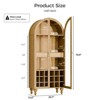 FONTOI Arched Shaped Storage Cabinet with Dedicated Slots&Shelves, Arched Bookcase with Drawers for Home - 3 of 4