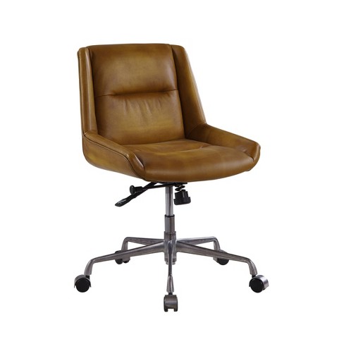 Ambler Executive Office Chair Saddle, Cool Leather Office Chairs