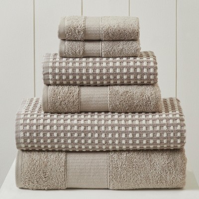 Modern Threads 6 Piece Reversible Yarn Dyed Jacquard Towel Set, Artesia  Damask. : Target