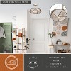 VAXCEL Euclid 16-in W Gold Aged Brass Contemporary Geometric Semi Flush Mount Ceiling Light Fixture with Silver Mercury Glass Shade - 2 of 4