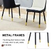 QingMoon Modern Dining Chairs Set of 2, Equipped with PU Leather Backrest Cushions and Metal Legs, for Restaurants, Kitchens, and Bedrooms - 4 of 4
