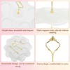 Unique Bargains 3-Layer Dessert Cupcake Stand Flower-shaped with Tiered Serving Tray for Pastries Donuts and Fruits White Glod Tone - 3 of 4