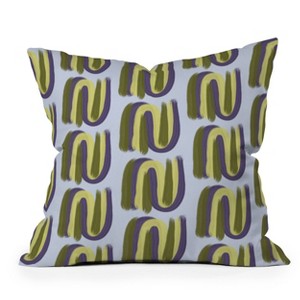 16"x16" Yvonne Z Studios Arches of Distinction Square Throw Pillow Green - Deny Designs - 1 of 4