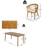 7 Piece Dining Set with Acacia Wood Table and Chairs,Outdoor Dining Set with Weather Resistant Finish,6 Seats Patio Garden Dining Set–Cuddlewood - 4 of 4