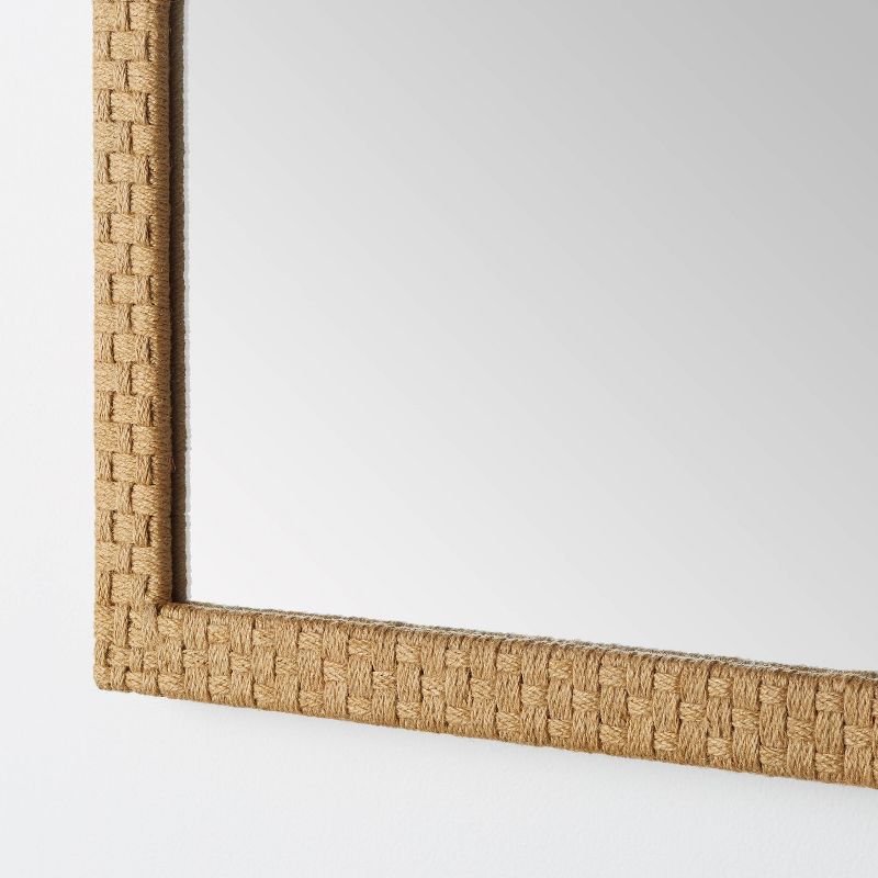 22&#34; x 65&#34; Woven Check Full Length Mirror Natural - Threshold&#8482; designed with Studio McGee, 4 of 9