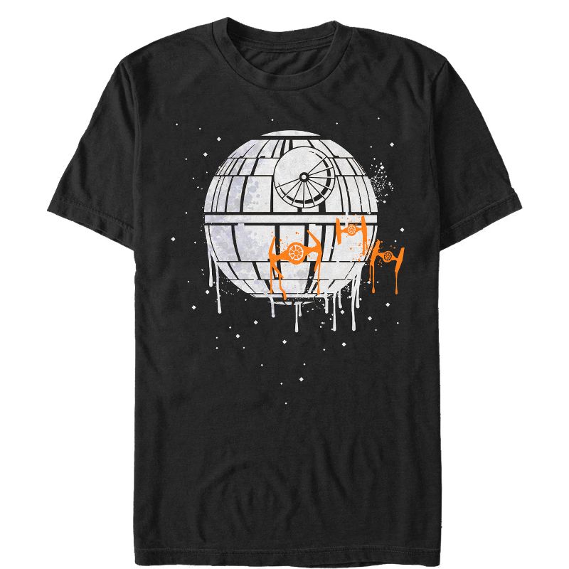 Men's Star Wars Halloween Death Star Drip T-Shirt, 1 of 5