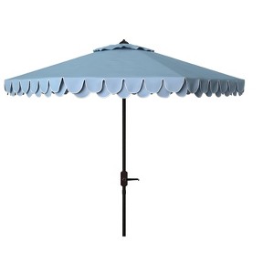 UV Resistant Elegant Valance 9Ft Auto Tilt Umbrella - PAT8006 - Safavieh - 1 of 3