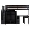 YOOCOZZ Twin Size Loft Bed with Stairs, Desk+Wardrobe+Bookshelf+Drawers, Space-Saving Multifunctional - 2 of 4