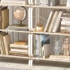 White 5-Tier Industrial Bookshelf, Rustic Brown Tall Bookcase with Open Wood & Metal Design - Vintage Storage Organizer for Books - 4 of 4
