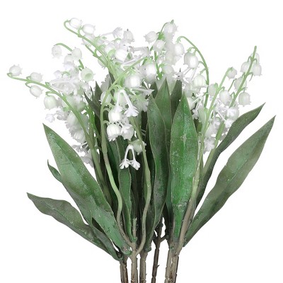 Unique Bargains Decoration Home Bell Orchid Artificial Flowers 13" 10 Pcs
