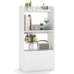 Tangkula Bookcase w/ Drawer 3-Tier Open Shelf Anti-Toppling Kits for Living Room - 1 of 4