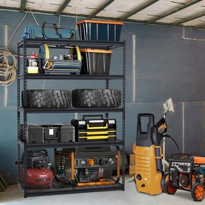 Heavy Duty 5-Tier Storage Shelves – Metal Utility Rack with Adjustable Shelves, 2500 lbs Capacity, 48" W x 18" D x 72" H, Organizer - 1 of 4