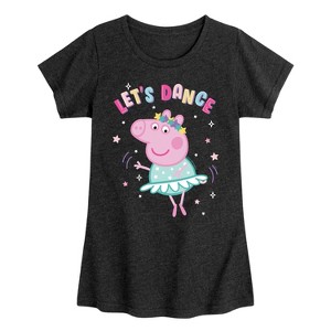Girls' - Peppa Pig - Let's Dance Ballerina Fitted Short Sleeve Graphic T-Shirt - 1 of 4