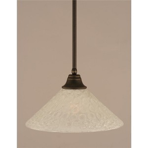 Toltec Lighting Any 1 - Light Pendant in  Dark Granite with 16" Italian Bubble Shade - 1 of 1