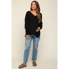 Pinkblush Black Long Sleeve Side Slit Maternity Sweater - 4 of 4