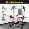Multi-Function Power Cage, Power Rack with Dual Independent Pulley System, 2000LB Capacity Workout Cage, Squat Rack for Home Gym - 4 of 4