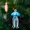 Gallerie II Blue Jelly Fish Art Glass Ornament - 3 of 4