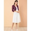 INSPIRE CHIC Women's Elegant 3/4 Sleeve Sheer Floral Lace Open Front Crop Shrug - 3 of 4