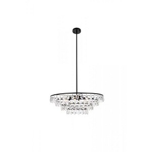 Elegant Lighting Ella 28 inch pendant in black - 1 of 4