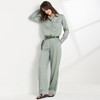 Lands' End Women's High Rise Elastic Back Pleated Wide Leg Pants made with TENCEL Fibers - 4 of 4