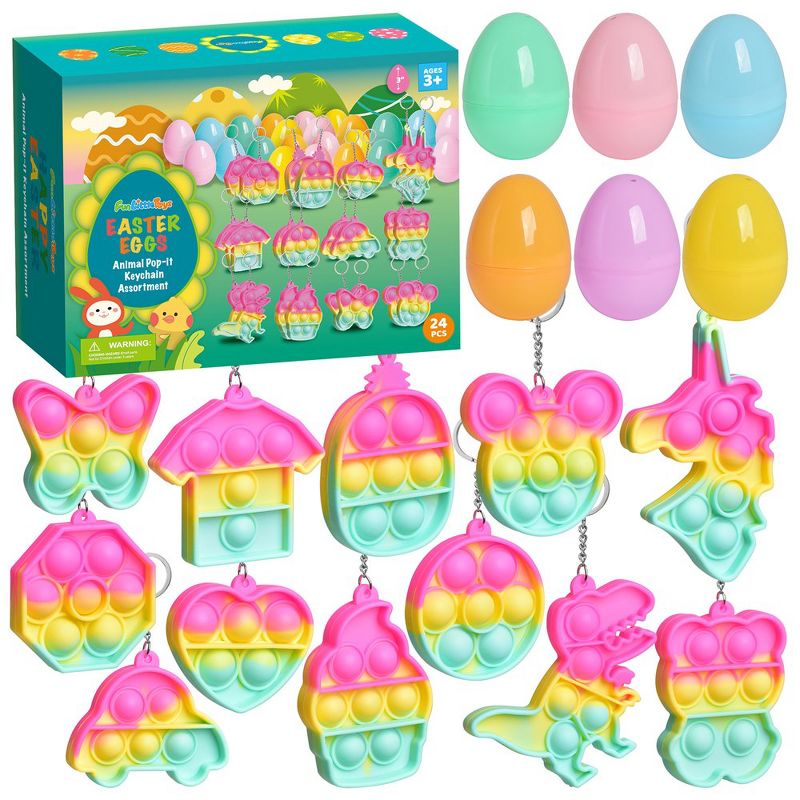 Fun Little Toys 24 PCS Easter Keychain Poppers, 1 of 8