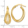 Black Bow Jewelry Triple Polished Twist Hoop Earrings in 14k Yellow Gold, 21mm - 4 of 4