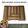 LunaLulinlk Acacia Wood Silverware Organizer Expandable Storage Drawer Organizer for Kitchen,8 Slot - 3 of 4