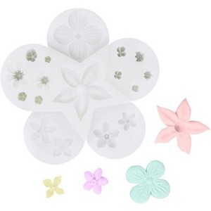 O'Creme Filler Flowers Silicone Fondant Mold - 3" x 3" - White - 1 of 4