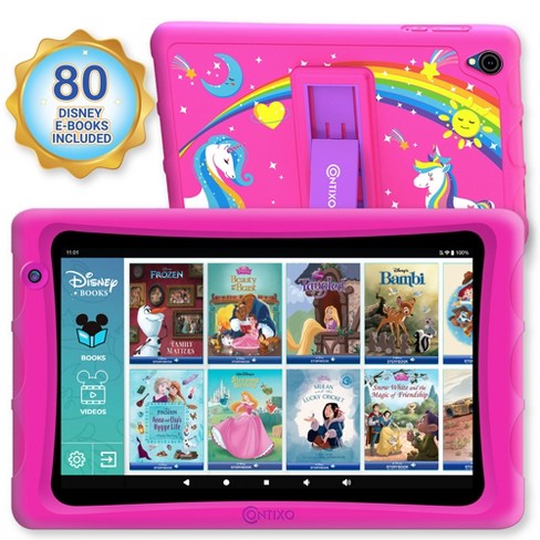 Contixo 8 Kids Tablet 64gb Octa-core 2.0GHz, 4 GB DDR3 (2023 Model), Includes 80+ Disney Storybooks, Kid-Proof Case with Kickstand (K81)