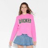 Women's Wicked Graphic Sweater - Berry Pink - 2 of 3