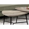 Monarch Specialties Table Set 2Pcs Set Coffee End Side Accent Living Room Metal Laminate Beige Black Contemporary Modern - 2 of 4
