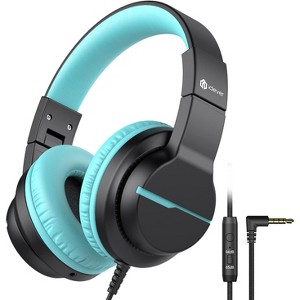 iClever Kids Headphones for School Travel, Safe Volume Limited, HD Mic Stereo Sound Over-Ear Girls Boys Headphones for Kid - 1 of 4