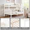 INFURNIC Beds Twin Over Full Bunk Bed with Thick Posts High Guardrails Sturdy and Durable Wooden Frame for Kids Teens, White, 79.53"*58.66"*61.81" - 3 of 4