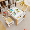 LOVSON 2-in-1 Kids Play Table & Chair Set,7-Storage Compartment Activity Center, LEGO-Compatible Learning Table with 2 Chairs - 3 of 3
