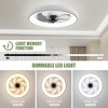 Vipbear Ceiling Fans with Lights,20" Flush Mount Ceiling Fan with APP Control, Low Profile Ceiling Fan for Bedroom/Living Room,6 Wind Speeds - 3 of 4